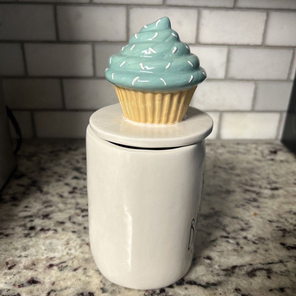 Rae Dunn Happy Birthday Mug with Cupcake Sprinkles Topper - Picture 2 of 5